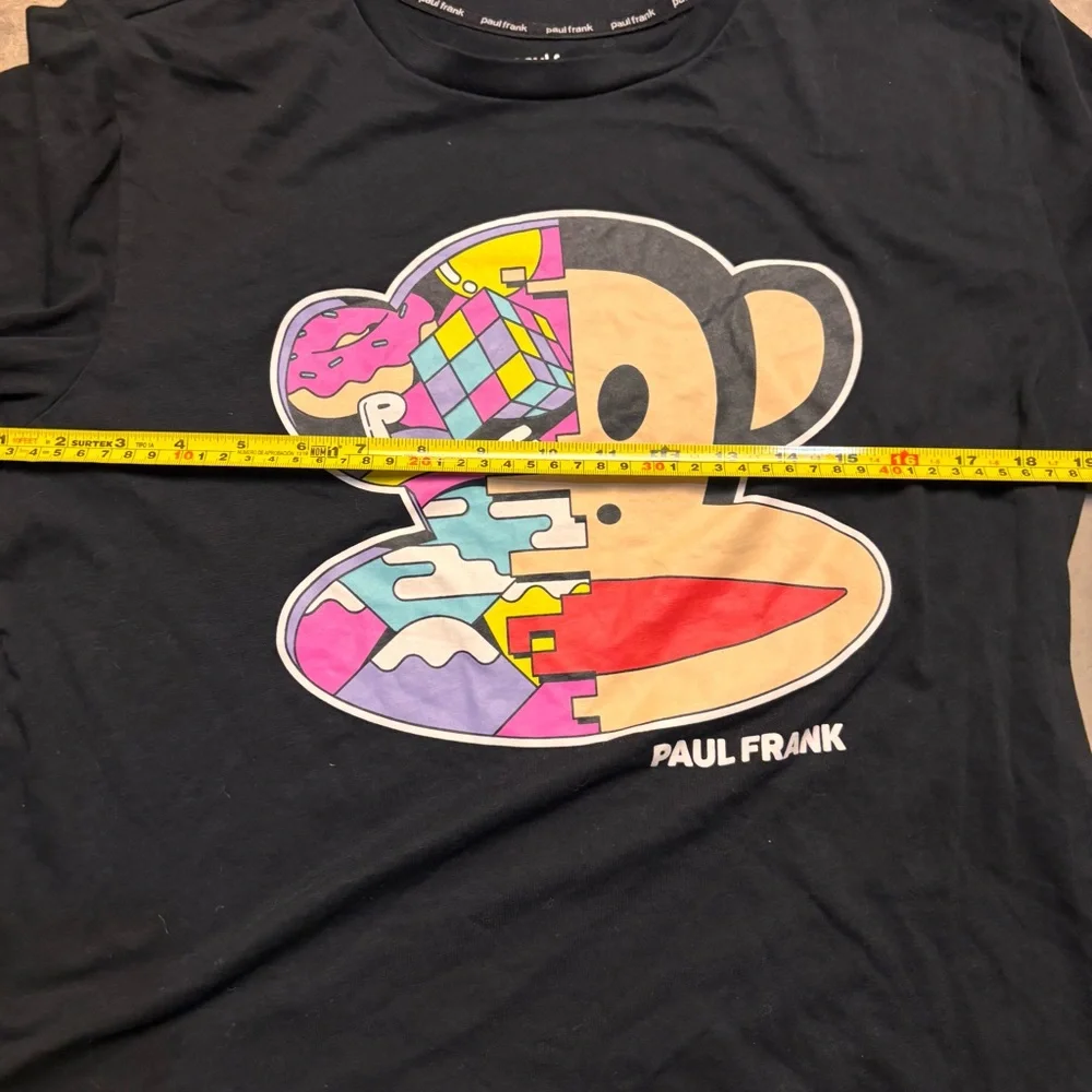 Paul Frank Graphic Black Abstract Colorful Streetwear T Shirt Mens Medium - Picture 5 of 5